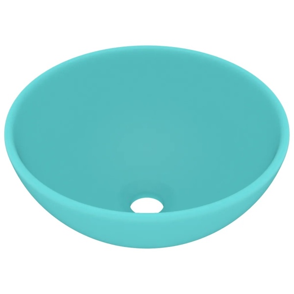 Chiuvetă Baie Lux Verde Deschis Mat 32,5x14 cm Ceramică Rotund 146969